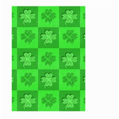 Fabric Shamrocks Clovers Large Garden Flag (two Sides) by Simbadda