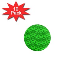 Shamrocks 3d Fabric 4 Leaf Clover 1  Mini Magnet (10 Pack)  by Simbadda