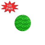 Shamrocks 3d Fabric 4 Leaf Clover 1  Mini Magnets (100 pack)  Front