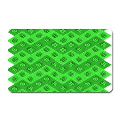 Shamrocks 3d Fabric 4 Leaf Clover Magnet (rectangular) by Simbadda