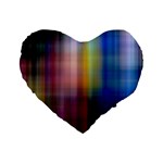 Colorful Abstract Background Standard 16  Premium Flano Heart Shape Cushions Front