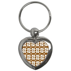 Art Abstract Background Pattern Key Chains (heart)  by Simbadda