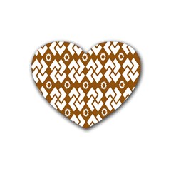 Art Abstract Background Pattern Rubber Coaster (heart)  by Simbadda