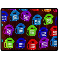 Grunge Telephone Background Pattern Double Sided Fleece Blanket (large)  by Amaryn4rt