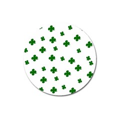 St  Patrick s Clover Pattern Magnet 3  (round) by Valentinaart