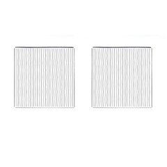 Hand Drawn Lines Pattern Cufflinks (square) by TastefulDesigns