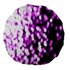 Bokeh Background In Purple Color Large 18  Premium Flano Round Cushions by Amaryn4rt