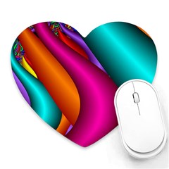 Fractal Wallpaper Color Pipes Heart Mousepads by Amaryn4rt