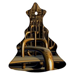 Fractal Image Of Copper Pipes Christmas Tree Ornament (two Sides) by Amaryn4rt