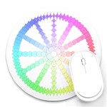 Polygon Evolution Wheel Geometry Round Mousepads Front