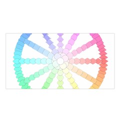 Polygon Evolution Wheel Geometry Satin Shawl by Amaryn4rt