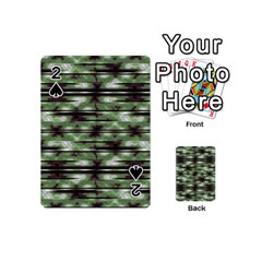 Stripes Camo Pattern Print Playing Cards 54 (mini)  by dflcprints