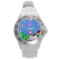 My Tank! Round Plastic Sport Watch (l) by ScoobyAnthmall