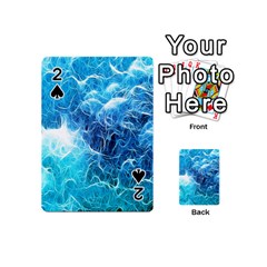 Fractal Occean Waves Artistic Background Playing Cards 54 (mini)  by Amaryn4rt