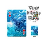 Fractal Occean Waves Artistic Background Playing Cards 54 (Mini)  Front - Heart4