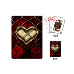 Love Hearth Background Scrapbooking Paper Playing Cards (mini)  by Amaryn4rt