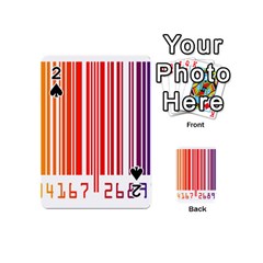 Colorful Gradient Barcode Playing Cards 54 (mini)  by Simbadda