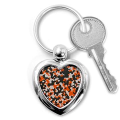 Camouflage Texture Patterns Key Chains (heart)  by Simbadda