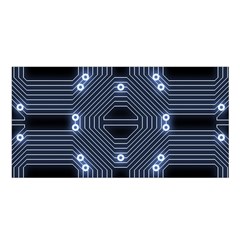 A Completely Seamless Tile Able Techy Circuit Background Satin Shawl by Simbadda
