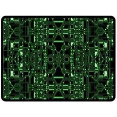 An Overly Large Geometric Representation Of A Circuit Board Double Sided Fleece Blanket (large)  by Simbadda
