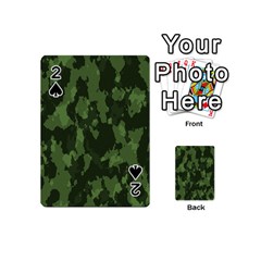 Camouflage Green Army Texture Playing Cards 54 (mini)  by Simbadda