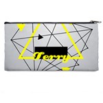 Triangle yollow Pencil Case Back