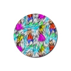 Fur Fabric Rubber Coaster (round)  by Simbadda