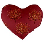 Beautiful Tree Background Pattern Large 19  Premium Heart Shape Cushions Front