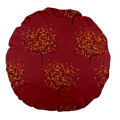 Beautiful Tree Background Pattern Large 18  Premium Flano Round Cushions by Simbadda
