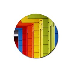 Abstract Minimalism Architecture Rubber Coaster (round)  by Simbadda