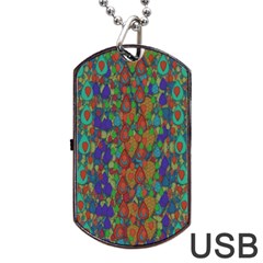 Sea Of Mermaids Dog Tag Usb Flash (one Side) by pepitasart