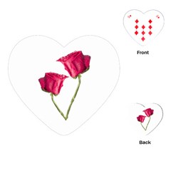 Red Roses Photo Playing Cards (heart)  by dflcprints