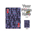 Techno Fractal Wallpaper Playing Cards 54 (Mini)  Front - Heart10
