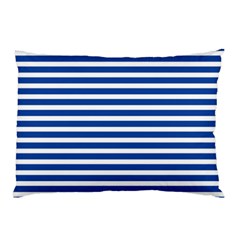 Horizontal Stripes Dark Blue Pillow Case by Mariart