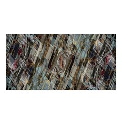 Abstract Chinese Background Created From Building Kaleidoscope Satin Shawl by Simbadda