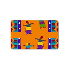 A Colorful Modern Illustration For Lovers Magnet (name Card) by Simbadda