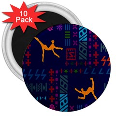 A Colorful Modern Illustration For Lovers 3  Magnets (10 Pack)  by Simbadda