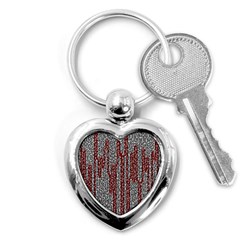 Abstract Geometry Machinery Wire Key Chains (heart)  by Simbadda