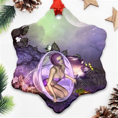 Wonderful Fairy In The Wonderland , Colorful Landscape Ornament (snowflake) by FantasyWorld7
