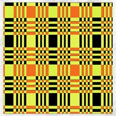Yellow Orange And Black Background Plaid Like Background Of Halloween Colors Orange Yellow And Black Canvas 12  X 12   by Simbadda