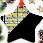 Note Abstract Paintwork Star Ornament (Two Sides) Front