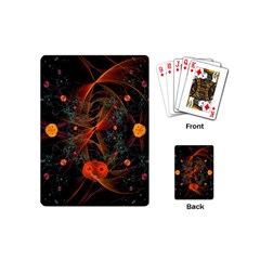 Fractal Wallpaper With Dancing Planets On Black Background Playing Cards (mini)  by Nexatart