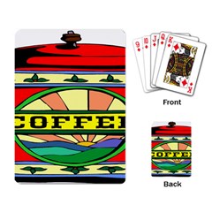 Coffee Tin A Classic Illustration Playing Card by Nexatart