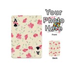Seamless Flower Pattern Playing Cards 54 (Mini)  Front - SpadeA