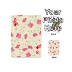 Seamless Flower Pattern Playing Cards 54 (Mini)  Front - Diamond8