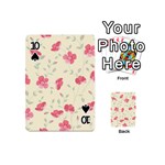Seamless Flower Pattern Playing Cards 54 (Mini)  Front - Spade10
