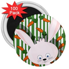 Easter Bunny  3  Magnets (100 Pack) by Valentinaart