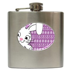 Easter Bunny  Hip Flask (6 Oz) by Valentinaart