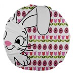 Easter bunny  Large 18  Premium Round Cushions Front
