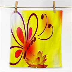 Butterfly Background Wallpaper Texture Face Towel by Nexatart